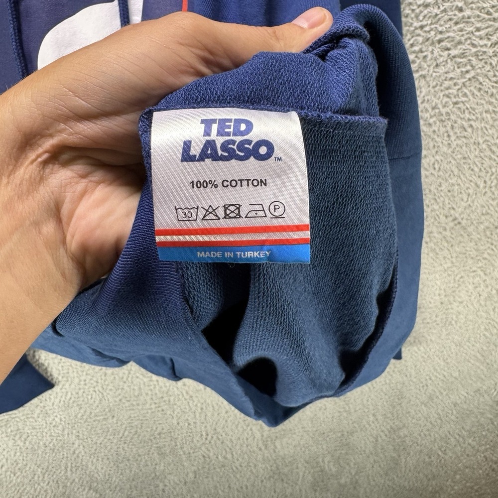 Ted Lasso AFC Richmond Hoodie Mens Large Blue Sweatshirt Greyhounds Lightweight. - Picture 5 of 11